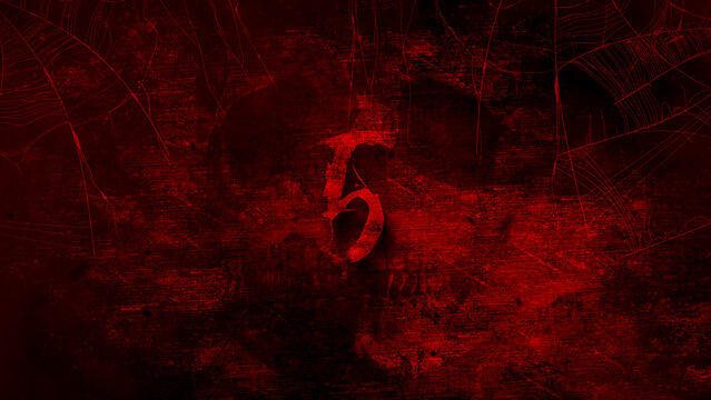 Countdown Spooky Red Grunge Horror Spiderwebs and Ghostly Skull Movie Film Halloween Scary Trailer Titles Cinematic Openers Intro Background