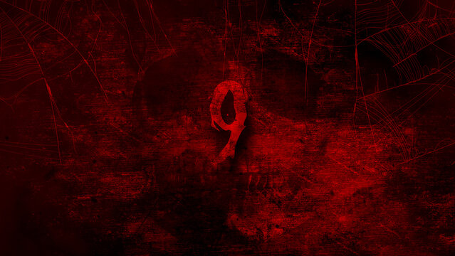 Countdown Spooky Red Grunge Horror Spiderwebs and Ghostly Skull Movie Film Halloween Scary Trailer Titles Cinematic Openers Intro Background