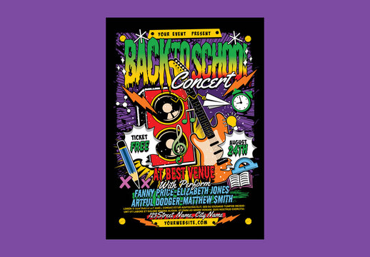 Back to School Party Concert Flyer