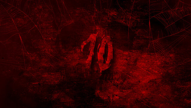 Countdown Spooky Red Grunge Horror Spiderwebs and Ghostly Skull Movie Film Halloween Scary Trailer Titles Cinematic Openers Intro Background