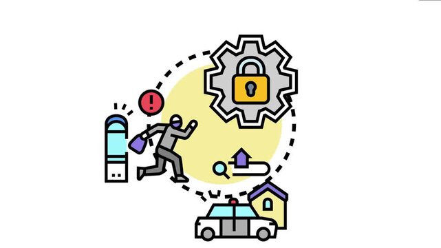 Home security system detecting an intruder and delivering an immediate notification, triggering a rapid response from law enforcement for protection and prevention