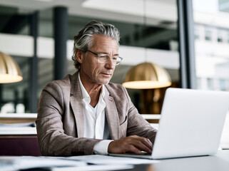 Obraz premium Executive Verifying an AI Briefing Before Making a Decision