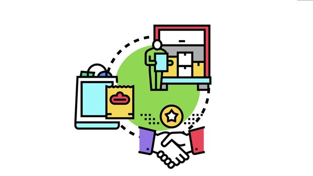 Business concept of bundling various services and products together, offering a comprehensive package to customers and delivering them efficiently through a structured sales or logistics process