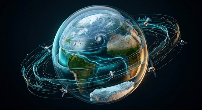 Cloud billing engine with runaway usage meters, server towers, invoice shards, and a cost storm over hyperscale infrastructure.