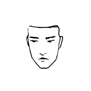 man face mask vector illustration head of human