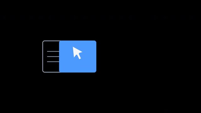 Mouse Cursor Dragging a Card Interface Animation