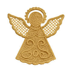 Fototapeta premium PNG Golden angel ornament design