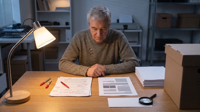 Senior editor compares revised draft with a clean final proof