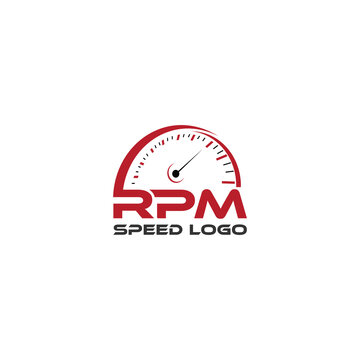 RPM Speedometer Logo Design.