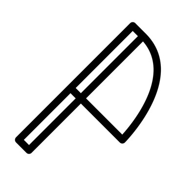 Knife Outline style simple sharp knife with a curved blade ideal for Halloween horror themes spooky scenes and dramatic seasonal projects 