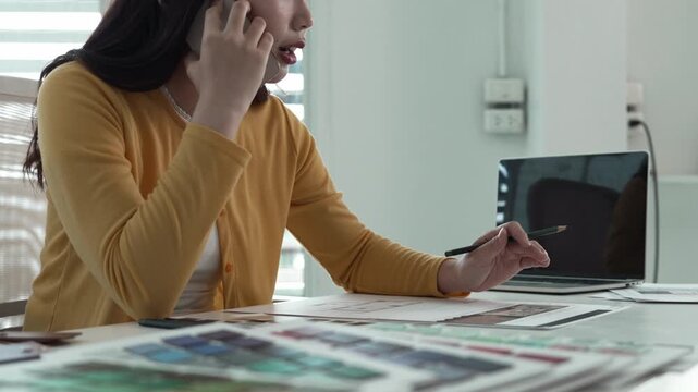 Architect could develop a concept for the design house in modern office.