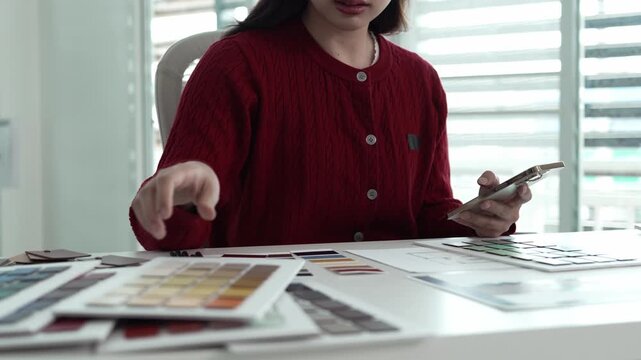 Architect could develop a concept for the design house in modern office.