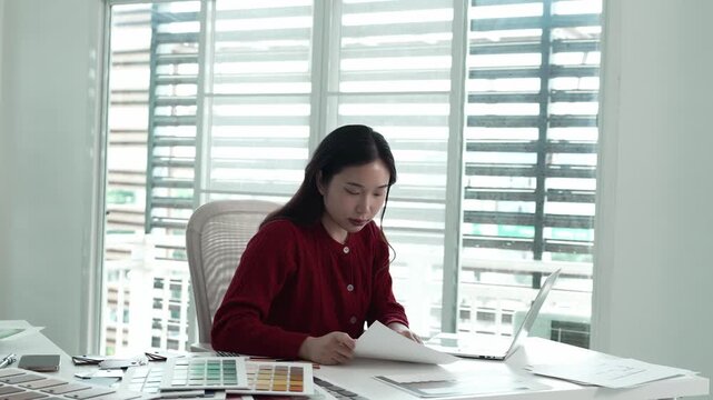 Architect could develop a concept for the design house in modern office.