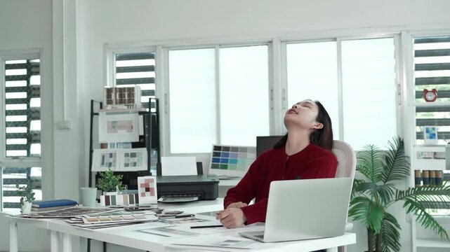 Architect could develop a concept for the design house in modern office.