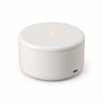 blank white smart home hub voice assistant device isolated on white - ai generated