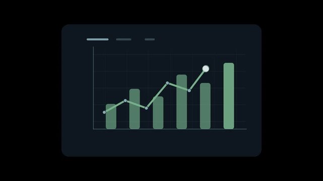 Financial growth analytics animation