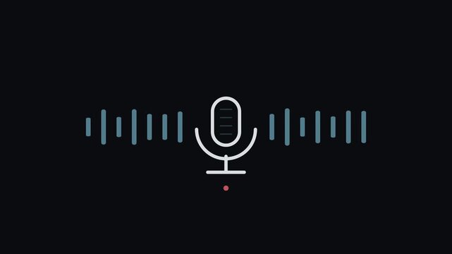 Voice recording waveform animation