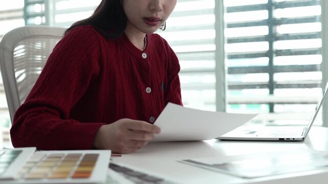 Architect could develop a concept for the design house in modern office.
