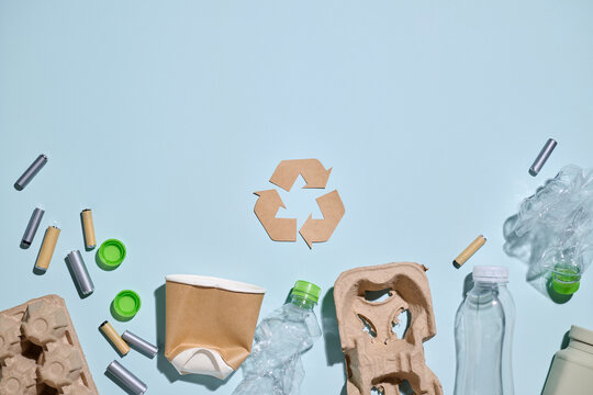 Recycling concept with diverse waste objects