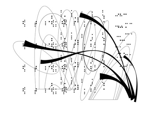 abstract data curves with technical diagrams &ndash; concept of analytics