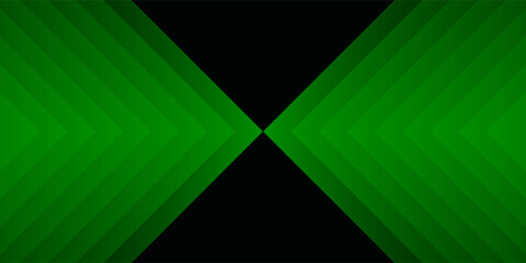 Fototapeta premium Modern green geometric abstract background.