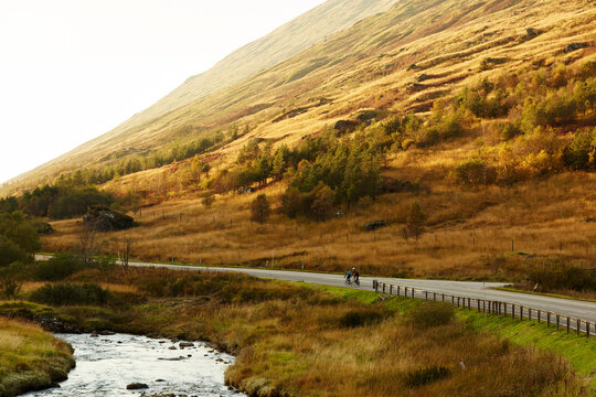 Cycling Through Scottish Landscape