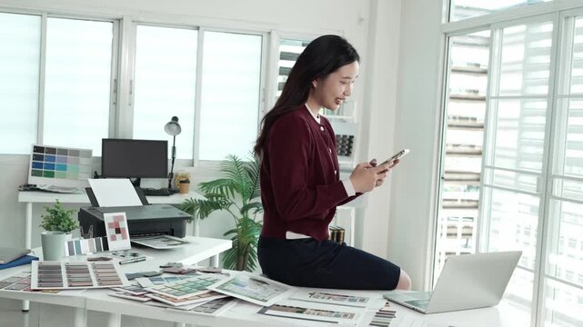 Architect could develop a concept for the design house in modern office.