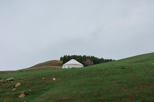 Nomadic Culture: The Yurt on the Hillside.