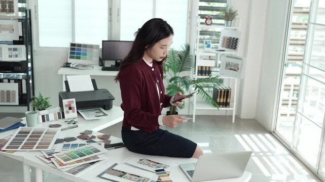 Architect could develop a concept for the design house in modern office.