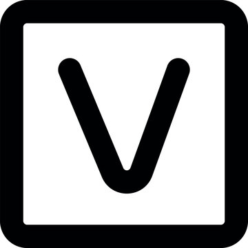 Vim visual mode 16 minimal line vector icon