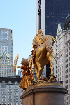 General William Tecumseh Sherman Monument, located at Grand Army Plaza in Manhattan, New York City,