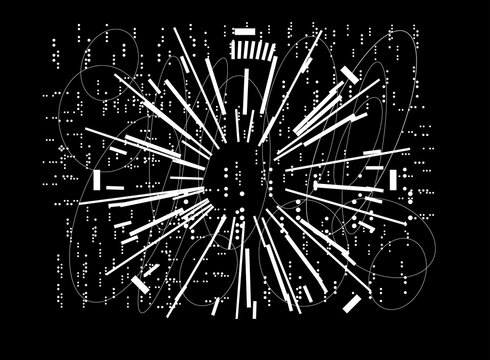 central sphere with radiating data lines