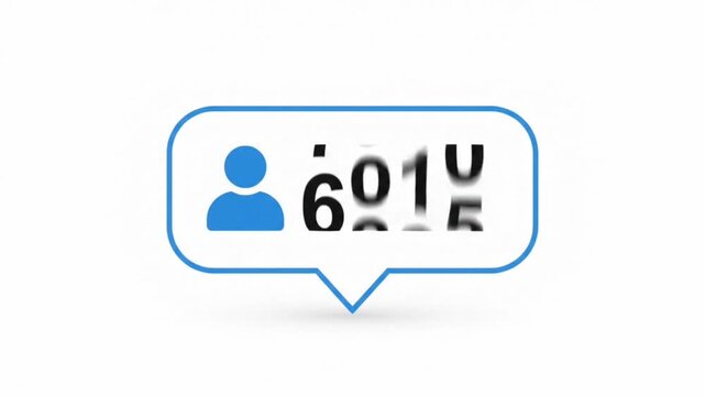 speech bubble icon counter random for follower