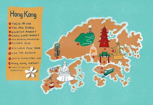 Hong Kong Tourist map