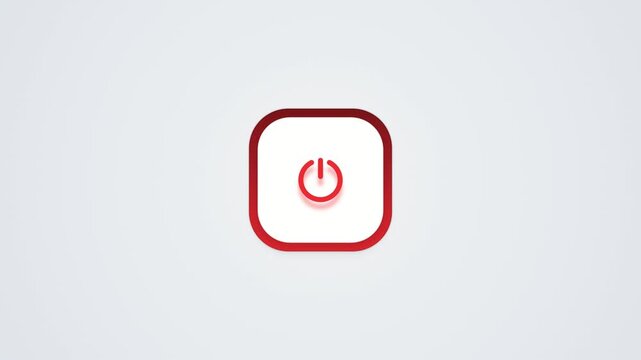 Green power button app icon with gradient design on white background rounded