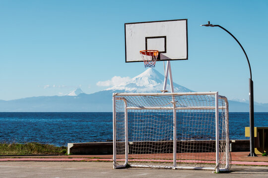 Sports Court and Volcano