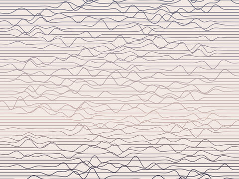 Thin Waveform Lines Sound Signal Abstract Background