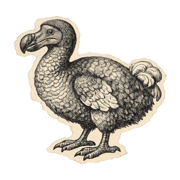 PNG Vintage dodo bird illustration.