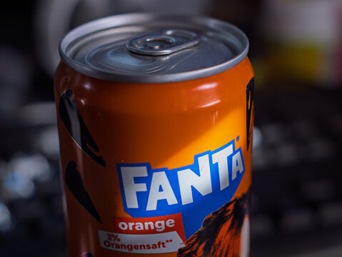 Fanta Orange Soda Can with Refreshing Flavor