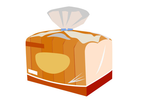 ビニール袋に入った食パンのイラスト