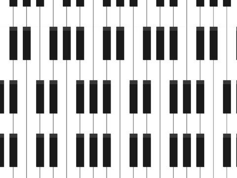 Musical Piano Keys Abstract Geometric Vector Design