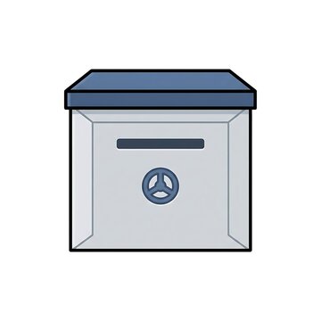 Vector illustration of a ballot box for election voting and democratic participation
