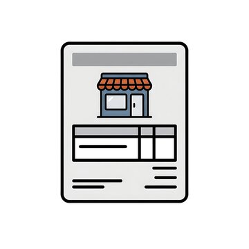 Vector illustration of a small business financial invoice or retail store receipt document.