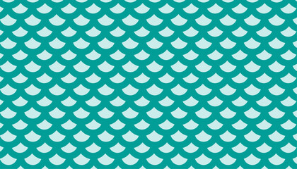 abstract mint green wavy fish scale pattern background design © starlineart