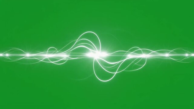 White Field Lines Reconnecting with Wave Pulses on Green Screen
