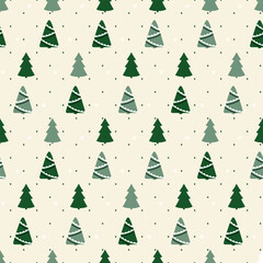 Obraz premium Christmas pattern with christmas tree. Happy New Year design.