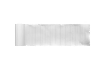 Fototapeta premium White torn paper strip with textured edges