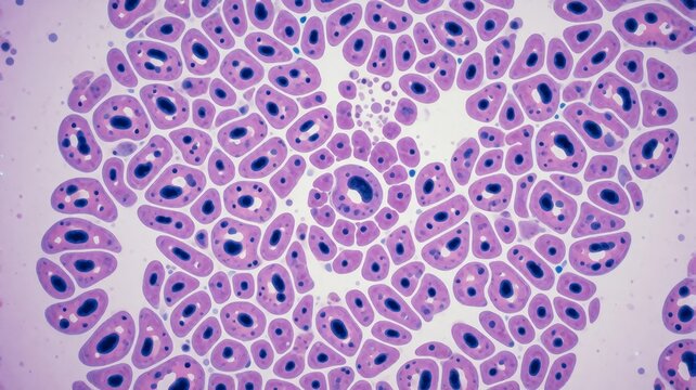 Microscopic View of Biological Cells and Tissue