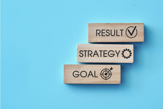 Goal Strategy and Result Business Success Concept