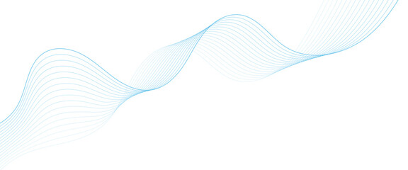 Fototapeta premium Abstract wave dynamic waves curve lines transparent background with flowing energy technology concept modern backdrop vector design